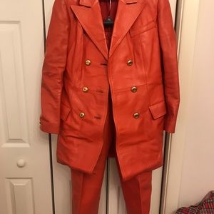 Vintage retro women’s leather suit